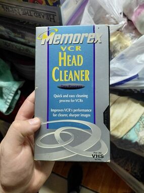 Memorex VCR Head Cleaner - Blue/Grey - VHS Dry Process